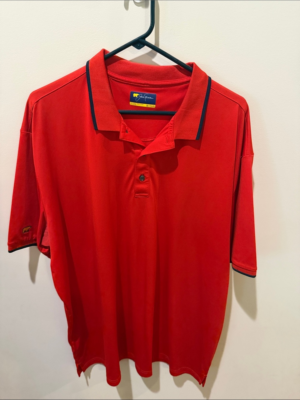 Red Men's Polo with Navy Trim by Johnnie-O